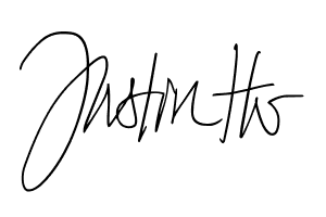 Justin Ho's signature